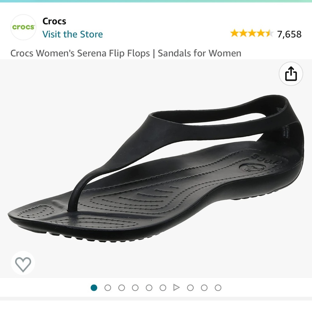 NWT Crocs Serena Flip Flops Size 7